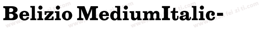 Belizio MediumItalic字体转换